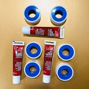 Lot of 9 Plumbing Home Repair Compound and Tape